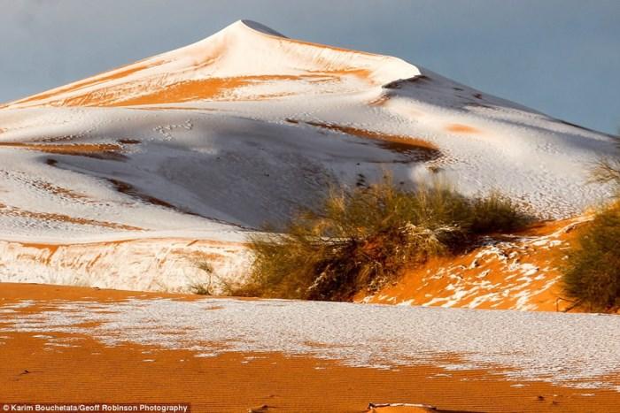 Lần thứ 3 trong 37 năm, tuyết lại phủ kín sa mạc Sahara-3
