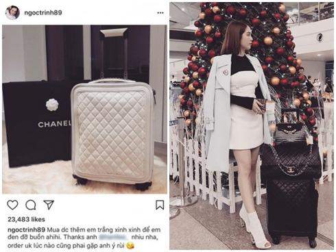 Ngọc Trinh chi 160 triệu đồng tậu vali cực chất của Chanel