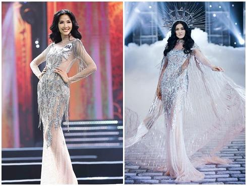 Chẳng ai ngờ thiết kế váy giúp Hoàng Thùy chinh phục ngôi Á hậu 1 còn 'đụng hàng' cả siêu mẫu Lukkade