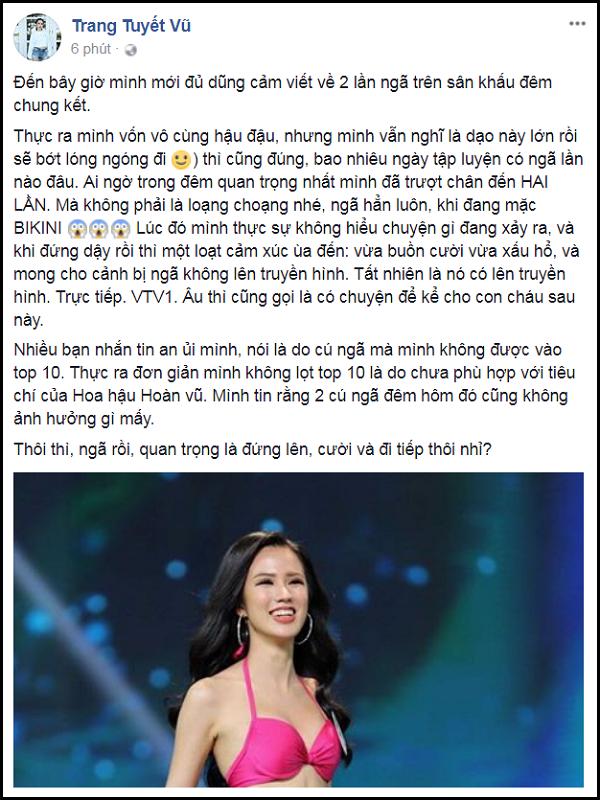 Vũ Tuyết Trang nói về cú vồ ếch tại Hoa hậu Hoàn vũ: Tôi vừa buồn cười, vừa xấu hổ-3
