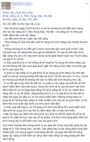 Hà Nội: Mang ô tô dung tích bình 70l đi đổ xăng, người đàn ông giật mình khi đổ 80l mới đầy, chủ cây xăng lên tiếng-1