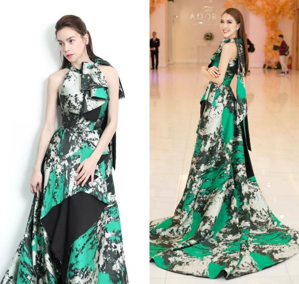 Tường Linh khiến fan lo lắng khi liên tục chọn váy cũ của Hà Hồ để lên đường thi thố nhan sắc-11