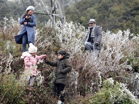 Cận cảnh băng giá kỳ thú ở Sa Pa