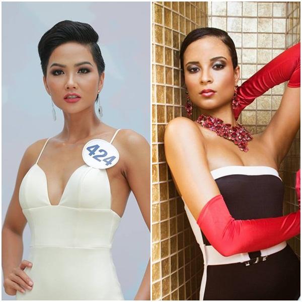 Đứng cạnh Á hậu Hoàn vũ Thế giới, HHen Niê bên 10, bên 8 đẹp chẳng kém bản chính-10