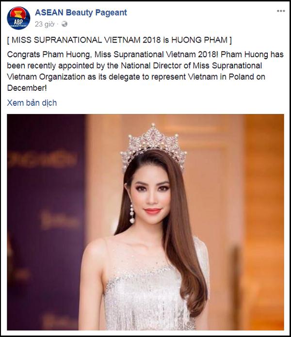 Rộ thông tin hoa hậu Phạm Hương đại diện Việt Nam thi Miss Supranational 2018-3