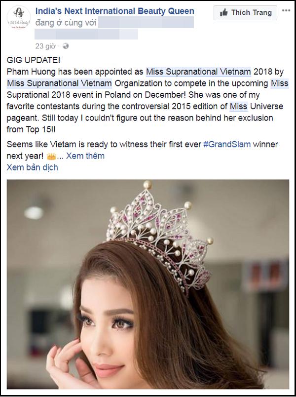 Rộ thông tin hoa hậu Phạm Hương đại diện Việt Nam thi Miss Supranational 2018-4