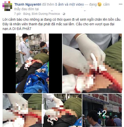 KINH DỊ: Ngồi xổm trên bồn cầu khi đi vệ sinh, nam thanh niên tai nạn hi hữu rách nát phần mông-1