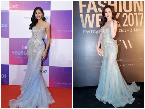 Hoàng Thùy chẳng ngán khi đụng độ váy áo với Hoa hậu Đại Dương Lê Âu Ngân Anh-6