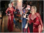 Lady Gaga diện đầm cắt xẻ táo bạo 'có như không' gây náo loạn trên phố