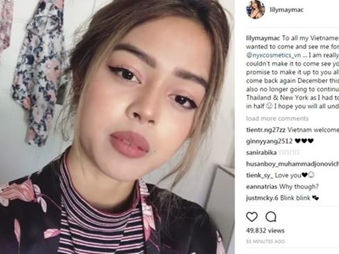 'Hot girl môi mọng' Lily Maymac đang có mặt ở Sài Gòn