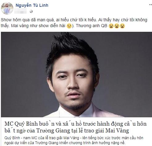 Hot girl - hot boy Việt: Tú Linh nói Lễ trao giải Mai Vàng như show diễn hài-1