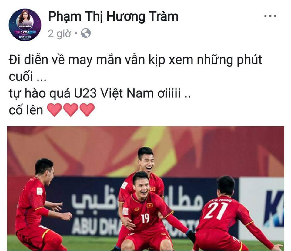 Huyền My cùng dàn sao Việt tưng bừng ăn mừng chiến thắng của U23 Việt Nam-9
