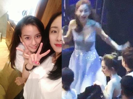 Bức ảnh HOT nhất mạng xã hội Hoa ngữ: Angela Baby trượt chân ngã, người chị Dương Mịch ngồi cười 'không ngậm nổi miệng'