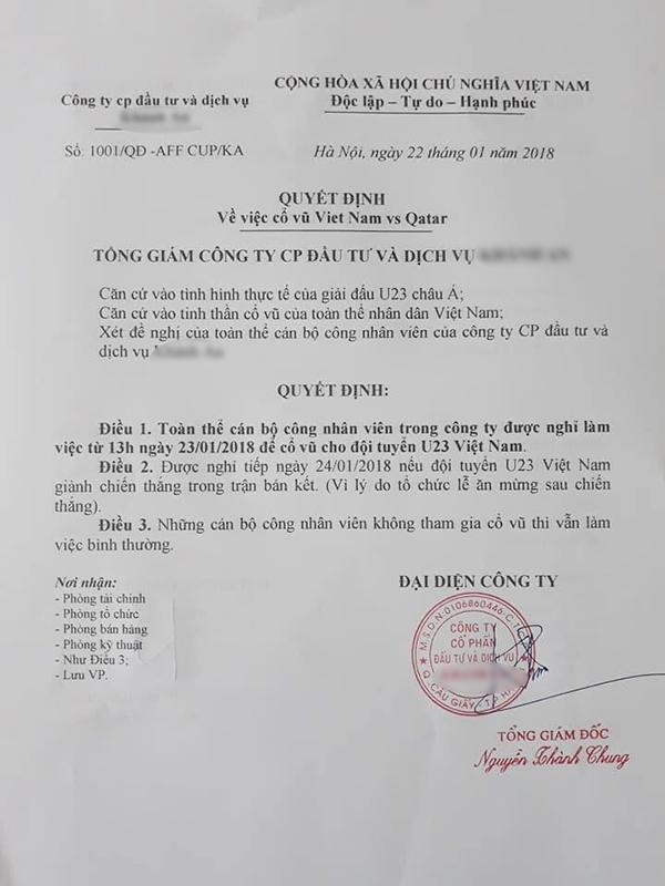 Ông sếp của năm: Quyết định cho nhân viên toàn công ty nghỉ để cổ vũ bóng đá-1