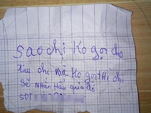 Bình Dương: Tên trộm nhí lấy đồ lót, gửi lại giấy đe dọa kèm số điện thoại cho cô gái