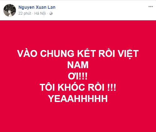 Loạt sao Việt hét khản cổ khi U23 Việt Nam tiến thẳng vào chung kết U23 châu Á-11