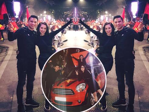 Một đêm 'đi bão' mừng U23 Việt Nam vào chung kết đầy cảm xúc của dàn hot girl - hot boy Việt