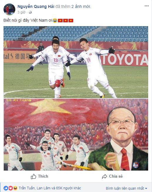 Hạ gục U23 Qatar, các anh hùng của U23 Việt Nam liên tục gửi lời cảm ơn người hâm mộ-1