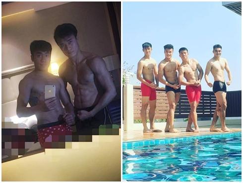 Khi Bùi Tiến Dũng và đồng đội cùng cởi áo khoe body 'cực phẩm' 6 múi