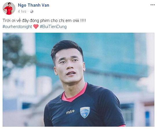U23 Việt Nam chiến thắng, Ngô Thanh Vân quyết tâm mời thủ môn Tiến Dũng đóng phim-1