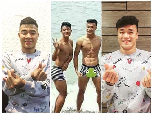 HOT: Trước khi 'đè lên nhau' ăn mừng gây shock, Bùi Tiến Dũng và Đức Chinh từng rất nhiều lần diện đồ đôi