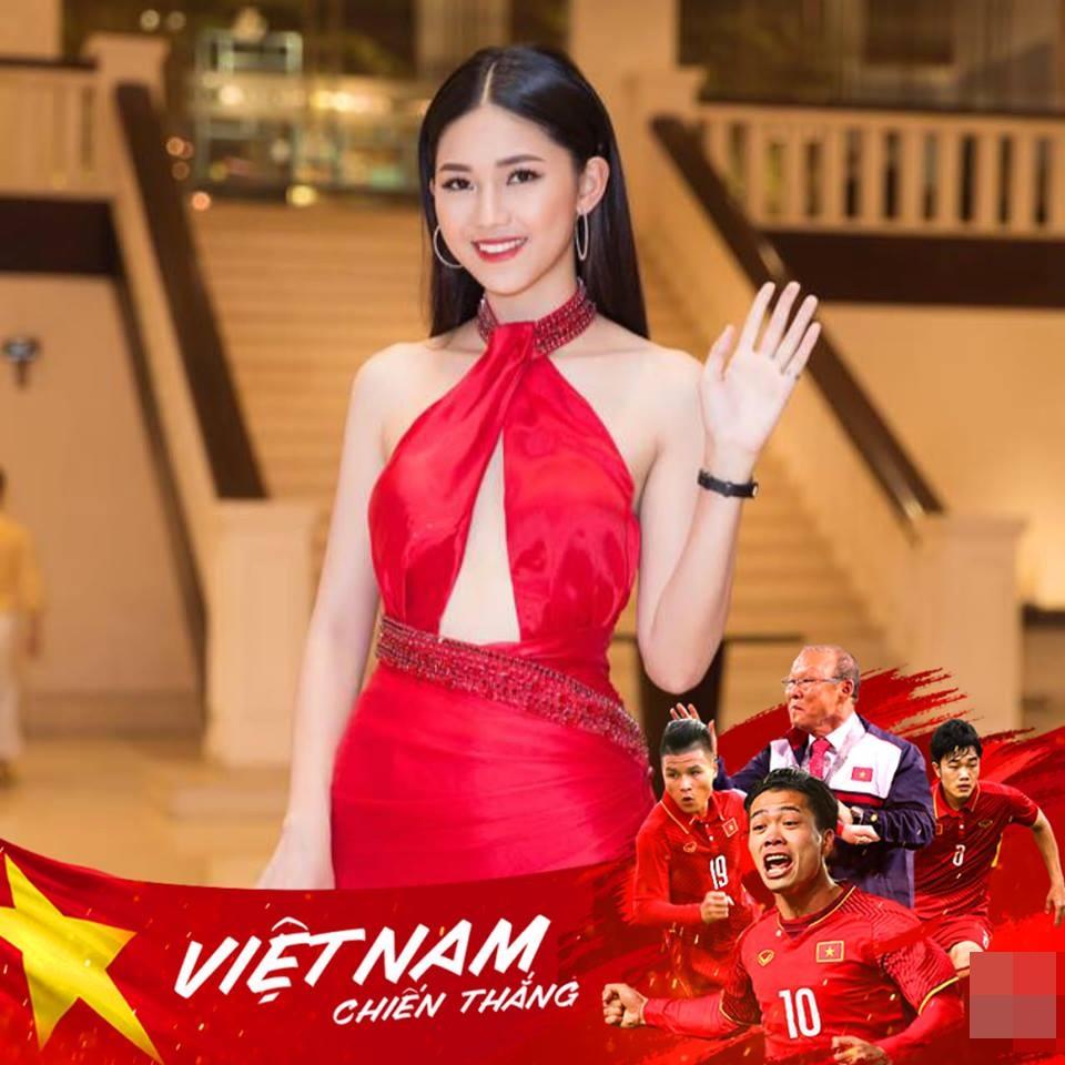 Á hậu Thanh Tú đã có mặt tại Trung Quốc, sẵn sàng phủ cờ đỏ sao vàng cổ vũ U23 Việt Nam vô địch-2