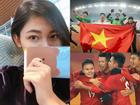Á hậu Thanh Tú đã có mặt tại Trung Quốc, sẵn sàng phủ cờ đỏ sao vàng cổ vũ U23 Việt Nam vô địch