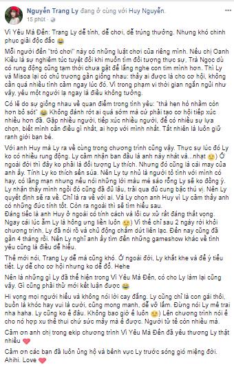 Hot girl Trang Ly nói về chàng trai bế cô ra khỏi show hẹn hò: Tôi cực kì thất vọng về tính cách anh Huy-2