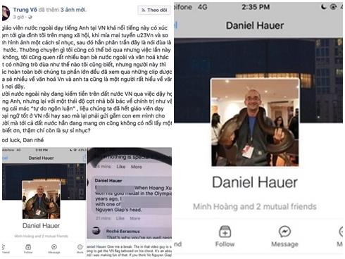 Bình luận thô tục về U23 Việt Nam và Đại tướng Võ Nguyên Giáp, Daniel Hauer bị Cục mời lên làm việc-3