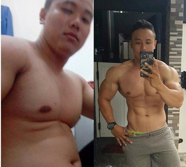 Chàng trai nặng 105 kg vẫn sở hữu cơ bụng 6 múi-1