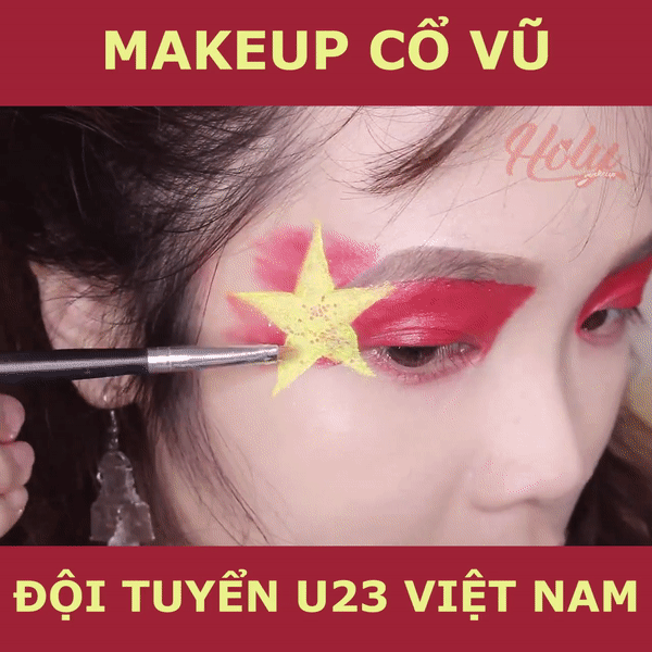 Fan girl chỉ chị em cách makeup cực xịn để xuống phố cổ vũ cho U23 chiều nay-1