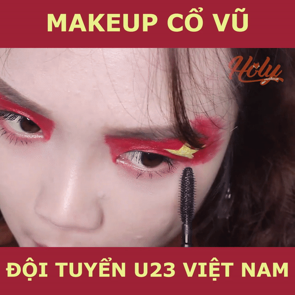 Fan girl chỉ chị em cách makeup cực xịn để xuống phố cổ vũ cho U23 chiều nay-2