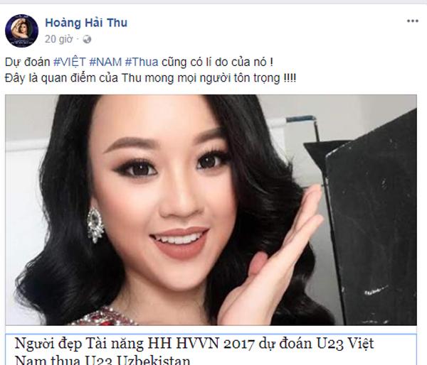 Dự đoán U23 thua chung kết, thí sinh tài năng Hoa hậu Hoàn Vũ bị gần 100 triệu dân Việt Nam mắng cho sấp mặt-1