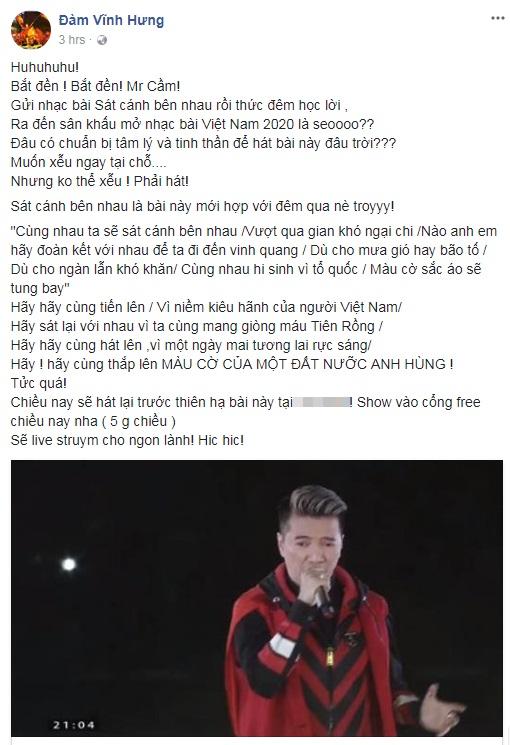 Đàm Vĩnh Hưng bắt đền BTC đêm Gala chào mừng U23 vì bật sai nhạc-2