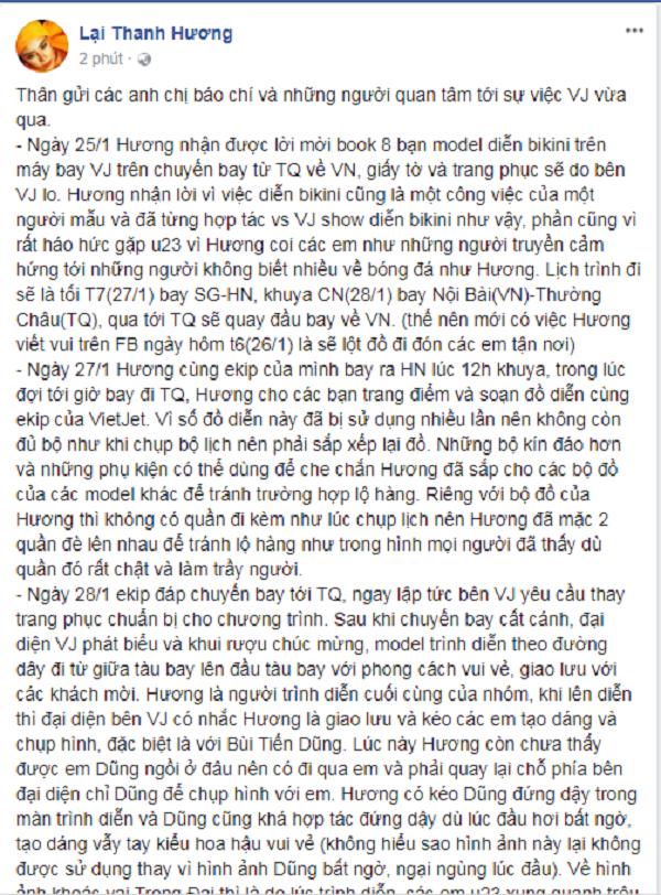Lại Thanh Hương mặc đồ phản cảm đón U23: Mọi việc đều được chỉ đạo chứ tôi không tự ý-5