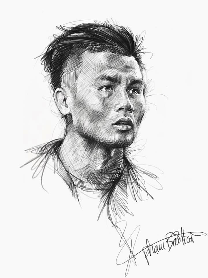 Loạt tranh vẽ sống động như thật về HLV Park Hang-seo và toàn đội U23 Việt Nam-3