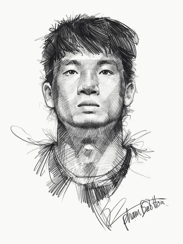 Loạt tranh vẽ sống động như thật về HLV Park Hang-seo và toàn đội U23 Việt Nam-11