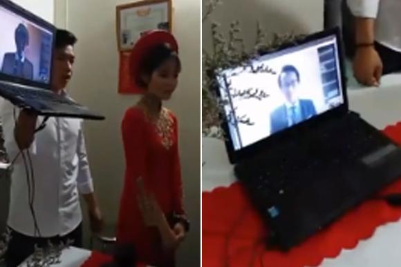 Cô dâu ở Việt Nam, chú rể ở Nhật Bản yêu nhau 10 năm, ăn hỏi qua màn hình laptop-1