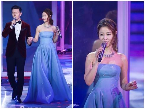 Lâm Tâm Như diện đầm lộng lẫy như công chúa nhưng gương mặt đã xuất hiện nếp nhăn tuổi tác