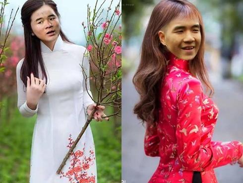 Cười ngất trước bộ ảnh 'thánh lầy' Đức Chinh diện áo dài đón Tết