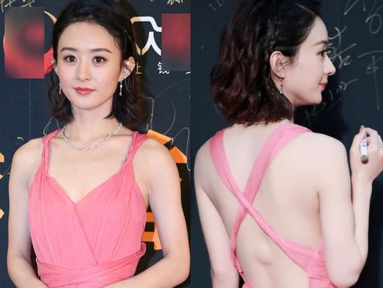 Mặc váy hở lưng táo bạo, Triệu Lệ Dĩnh lộ vết sẹo 10 năm chưa lành