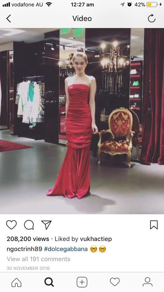 Ngọc Trinh bức xúc khi bị vu mặc váy nhái-6