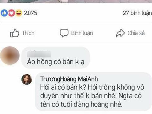 Trương Hoàng Mai Anh tiếp tục lộ ảnh mắng khách 'vô duyên' khi hỏi giá tiền quần áo
