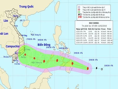 Bão mạnh cấp 8 hướng thẳng vào Biển Đông