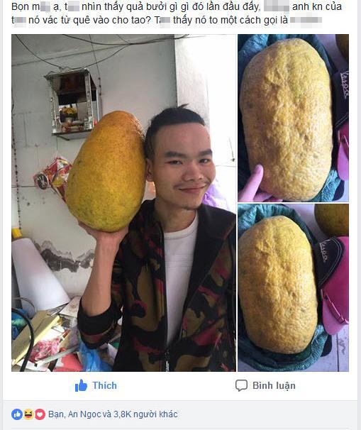 Chàng trai khoe được tặng bưởi khủng thờ Tết, dân mạng được phen bóc mẽ sự thật-1
