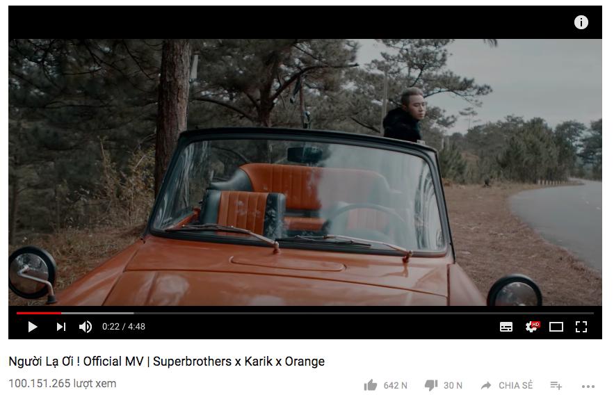 MV Người lạ ơi cán mốc 100 triệu lượt xem trên Youtube, chính thức soán ngôi vương Nơi này có anh của Sơn Tùng-1