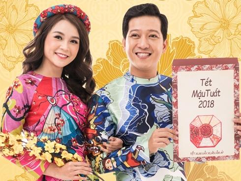 Trường Giang và Sam sánh đôi rạng ngời đón Xuân Mậu Tuất