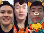 Thích thú với clip chúc Tết dùng app biến hình của U23 Việt Nam Tiến Dũng, Quang Hải và Đức Chinh