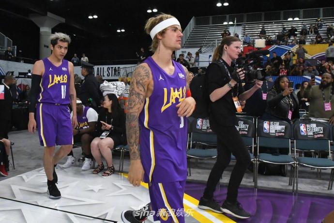 Justin Bieber và Đường Tăng Ngô Diệc Phàm thi đấu bóng rổ ở Mỹ-4