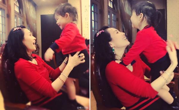 Chương Tử Di, Lý Gia Hân quấn quýt bên chồng con ngày đầu năm-2